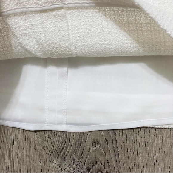 Veronica Beard Mini Skirt Bond Soft Tweed White Size 6 - Picture 7 of 14